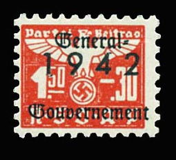 Nazi Party Poland  1942 "NSDAP"  1.50+.30 Marks